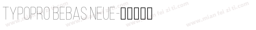 TypoPRO Bebas Neue字体转换